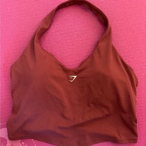 Gymshark Halter Sports Bra - Deep Red